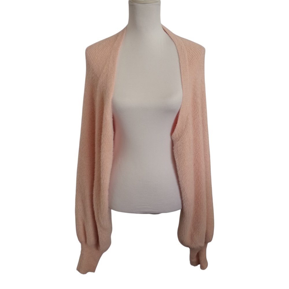Romwe Women's Pink Open-Front Sweater Sz.4XL EUC.